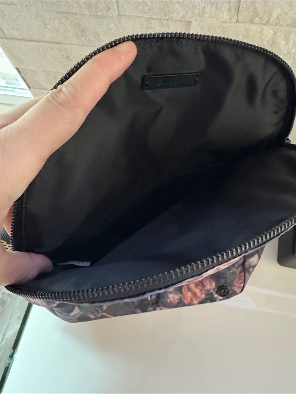 lululemon athletica Black and Pink Floral Crossbody with Matching Wallet - Picture 2 of 7